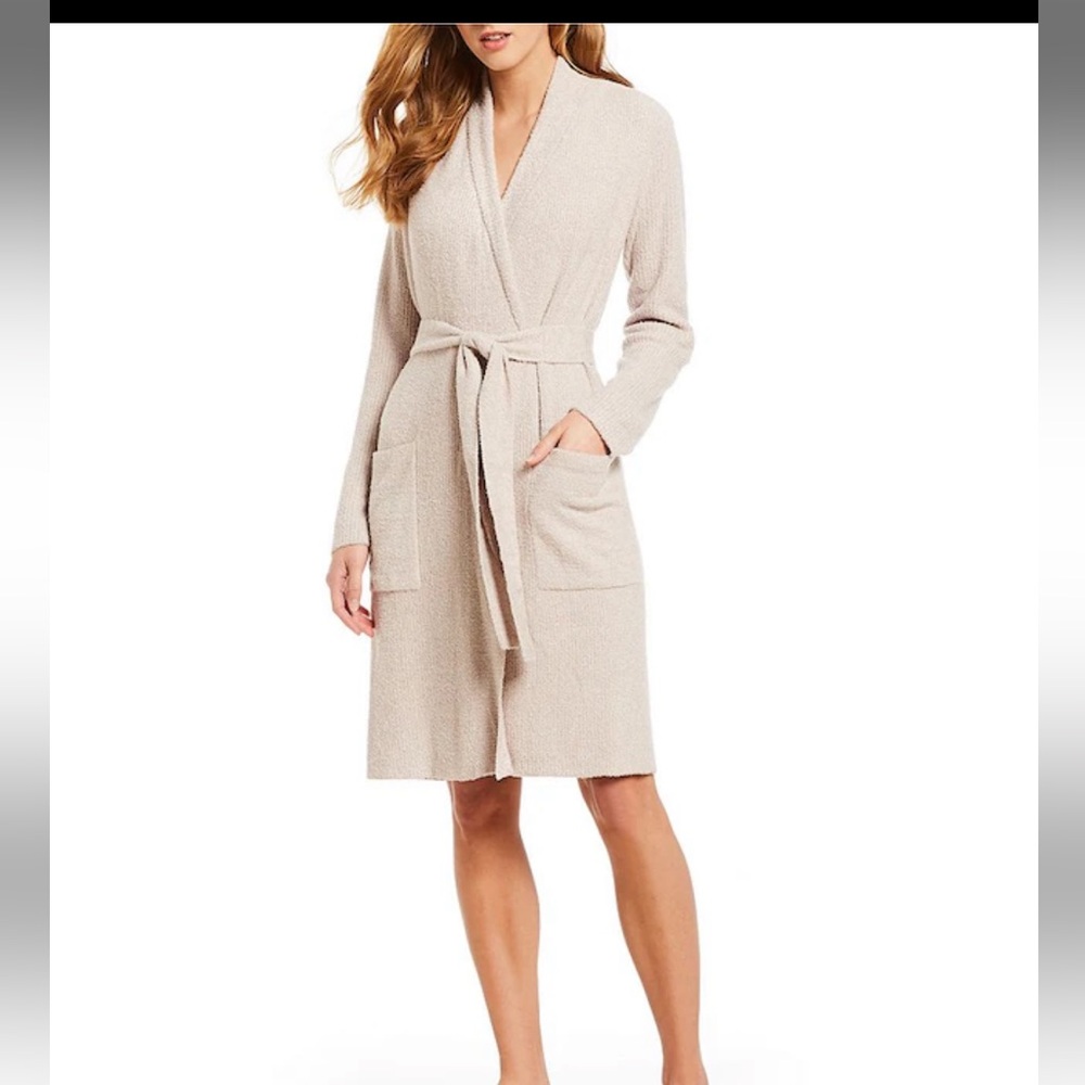 Barefoot Dreams CozyChic Lite Robe S/M – Beige Cream, Ultra Soft, Like New